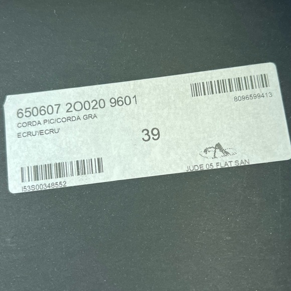 SAINT LAURENT Jude Flat Sandals In Neutral - Ecru 39 - Picture 8 of 9